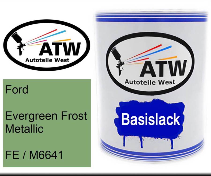 Ford, Evergreen Frost Metallic, FE / M6641: 1L Lackdose, von ATW Autoteile West.